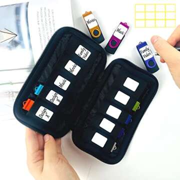 Flash Drive Case USB Storage Case JBOS USB Holder Storage Bag, Electronic Accessories Organizer for ...