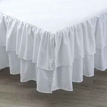 Stylish JSD Double Layer Crib Bed Skirt with 14" Drop