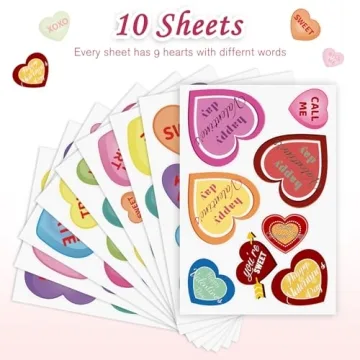 AKEROCK Valentines Day Window Clings for Home Decor