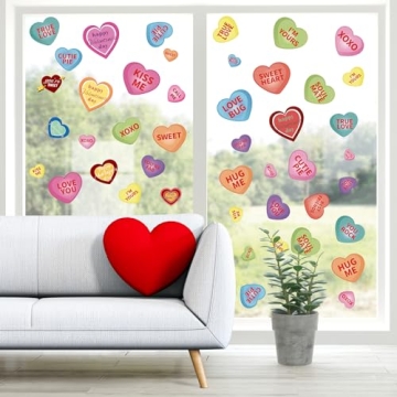 AKEROCK Valentines Day Window Clings for Home Decor