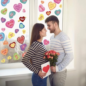 AKEROCK Valentines Day Window Clings for Home Decor
