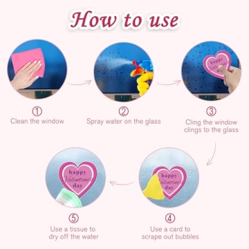 AKEROCK Valentines Day Window Clings for Home Decor