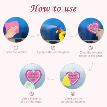 AKEROCK Valentines Day Window Clings for Home Decor