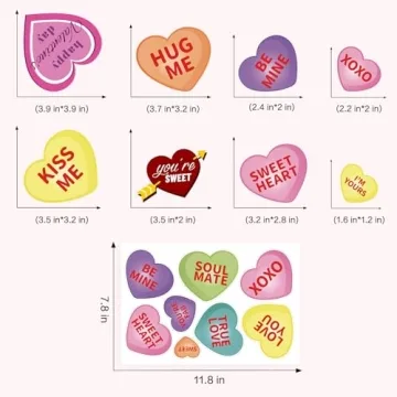 AKEROCK Valentines Day Window Clings for Home Decor