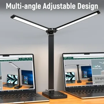 Adjustable Foldable Desk Lamp - Eye-Caring LED Lighting