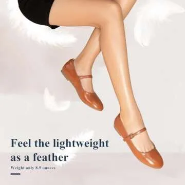 Trary Mary Jane Shoes Women, Women's Flats, Ballet Flats for Women, Round Toe Brown Flats for Women, Women Shoes Dressy Casual, Ankle Strap Flats for Women, Dress Flats for Women, Brown Mary Janes