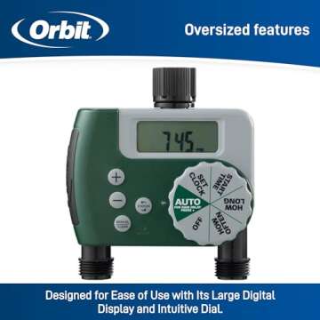 Orbit 58910 Digital 2 Outlet Hose Faucet Timer