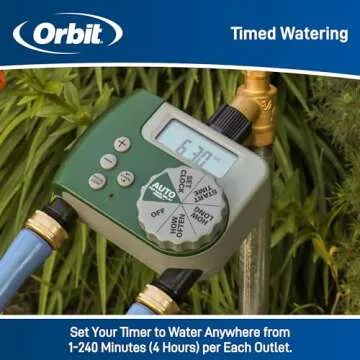 Orbit 58910 Digital 2 Outlet Hose Faucet Timer for Gardening