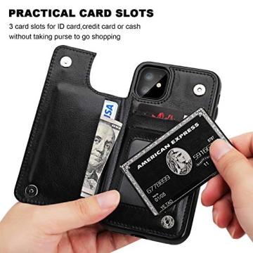 Stylish OT ONETOP iPhone 11 Wallet Case with Card Holder