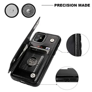 Stylish OT ONETOP iPhone 11 Wallet Case with Card Holder