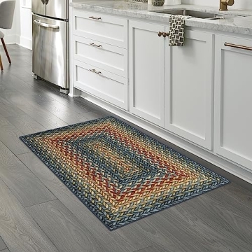 Maples Rugs Marion Braid Kitchen Rug - Durable & Stylish Non Skid Accent Carpet, 2'6" x 3'10"