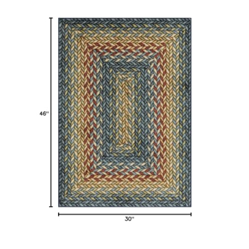 Maples Rugs Marion Braid Multi Kitchen Rug Non Skid