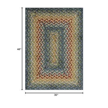 Maples Rugs Marion Braid Multi Kitchen Rug Non Skid