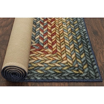 Maples Rugs Marion Braid Multi Kitchen Rug Non Skid