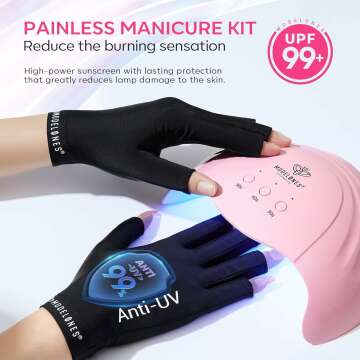 Modelones 48W Gel Nail Lamp & Gloves