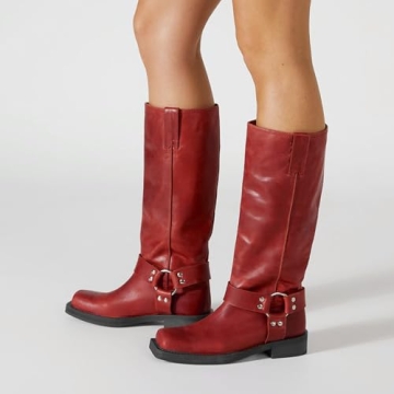 Stylish Women's Knee High Red Riding Boots for All Occasions