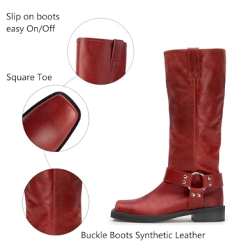 Stylish Women's Knee High Red Riding Boots for All Occasions