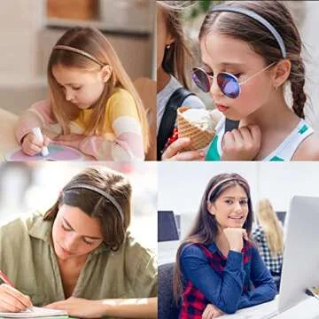 Sparkling Fishdown Glitter Headbands 6 Pack for All Ages