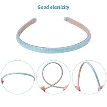 Sparkling Fishdown Glitter Headbands 6 Pack for All Ages