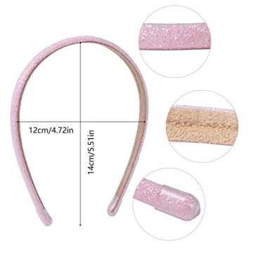 Sparkling Fishdown Glitter Headbands 6 Pack for All Ages