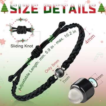 SUPHELPU Custom Bracelets with Picture Inside, Personalized Gifts for Men Women, Picture Bracelet Pe...