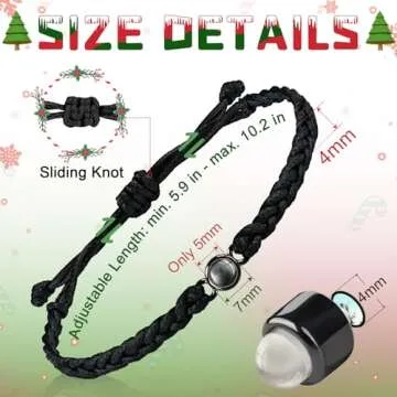 SUPHELPU Custom Bracelets with Picture Inside, Personalized Gifts for Men Women, Picture Bracelet Pe...