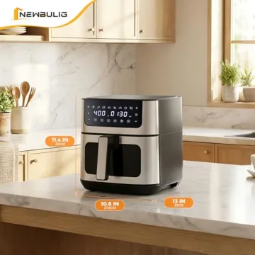 NEWBULIG 6.34QT Air Fryer with Clear Window for Easy Monitoring