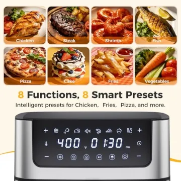 NEWBULIG 6.34QT Air Fryer with Clear Window for Easy Monitoring