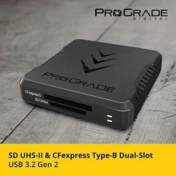 CFexpress Type B and SD UHS-II Dual-Slot Memory Card Reader by ProGrade Digital | USB 3.2 Gen 2 for Professional Filmmakers, Photographers & Content Creators