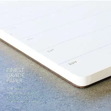 Pinesman - Elegant Weekly Planner Notepad, Undated, 11.22" x 7.87", 52 Sheets (Whole Year), Gold Foil, Tear Off Sheets, Minimalist Work Planner Pad, Weekly To Do List Notepad, Eco-friendly, FSC™ Certified Weekly Desk Planner