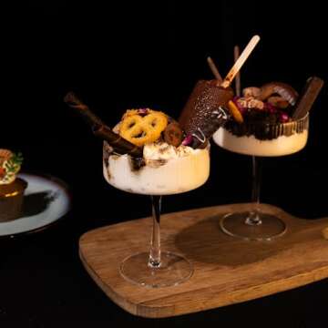 Ciaell Ribbed Coupe Glasses - Vintage Cocktail Glass Set