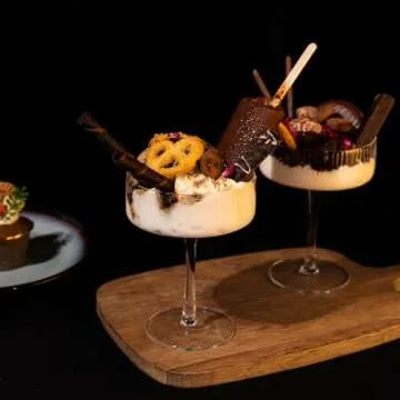 Ciaell Ribbed Coupe Glasses - Vintage Cocktail Glass Set