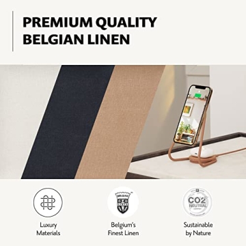 COURANT MAG:2 Wireless Charging Stand - Belgian Linen, 2 in 1 Multi-Device Charger - Magnetic Stand for MagSafe iPhones 16, 15, 14, 13, 12 with Charging Base for AirPod Cases, (Natural)