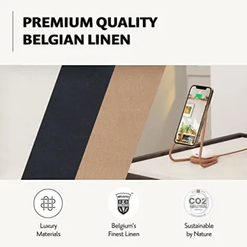 COURANT MAG:2 Wireless Charging Stand - Belgian Linen, 2 in 1 Multi-Device Charger - Magnetic Stand for MagSafe iPhones 16, 15, 14, 13, 12 with Charging Base for AirPod Cases, (Natural)
