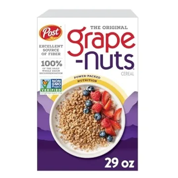 Grape Nuts Original Breakfast Cereal, Crunchy Whole Grain Wheat and Barley Cereal, Non-GMO Project V...
