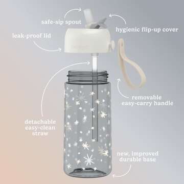 Bentgo Kids Water Bottle - 15 oz Leak-Proof Cup for Kids