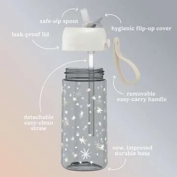 Bentgo Kids Water Bottle - 15 oz Leak-Proof Cup for Kids