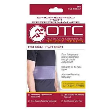 OTC Rib Belt for Men, 6-inch Elastic Chest Compression, Select Series, Large
