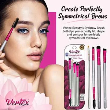 Thin Angled Eyebrow Brush Kit for Perfect Brow Definition