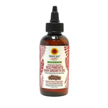 Tropical Isle Living Strong Roots Red Pimento Hair Growth Oil 4oz - Natural Moisturizing Treatment f...