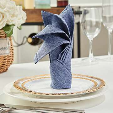 Mebakuk Premium Washable Cloth Napkins Set of 6