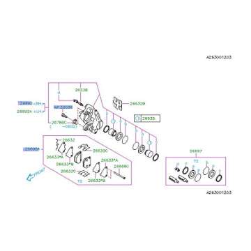 Genuine OEM Subaru 2 Piston Rear Caliper Reseal Kit 2006-2007 Impreza WRX New oe
