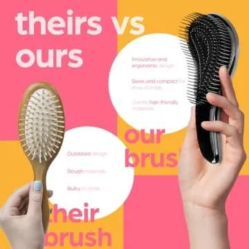 ArtNaturals Detangling Hair Brush Set for All Hair Types