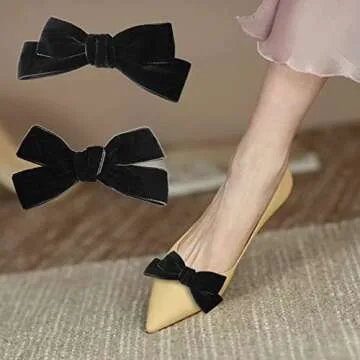 Elegant Velvet Bow Shoe Charms - Perfect for Any Occasion