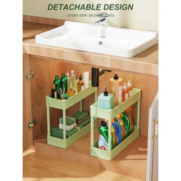 LEHOM Slim Storage Cart - 4 Tiers Mobile Organizer