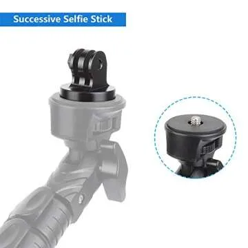 SKYJFFJ Aluminum-Tripod Adapter Attachment- Bolt -Adapter for Monopod Mount with Aluminum CNC Thumbscrew Compatible Action Camera GoPro Hero 8/9/10/11/12 Tripod Mount DJI OSMO