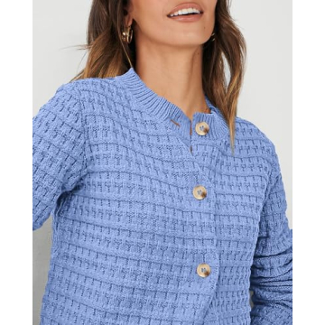 PRETTYGARDEN Women's Cotton Knit Cardigan Sweater