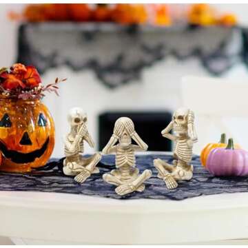 Spooky Skeleton Statues Decor Set - Gift Boutique