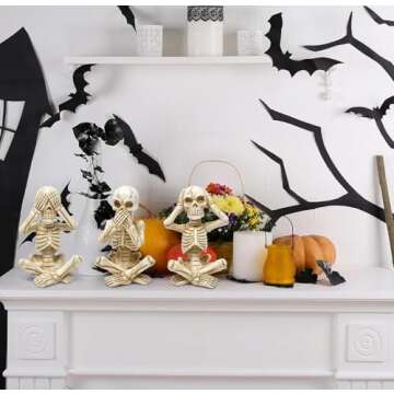 Spooky Skeleton Statues Decor Set - Gift Boutique