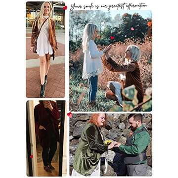 Futurino Women's Velvet Jacket with Pockets - Chic Outerwear